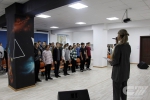 Торжественная церемония выноса флага Российской Федерации прошла в присутствии студентов групп ИСП-123, ИСП-124, ИСП-125, УКП-131, ИВЧТ-11